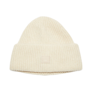 Acne Studios Ribbed Beanie Hat Oatmeal Melange