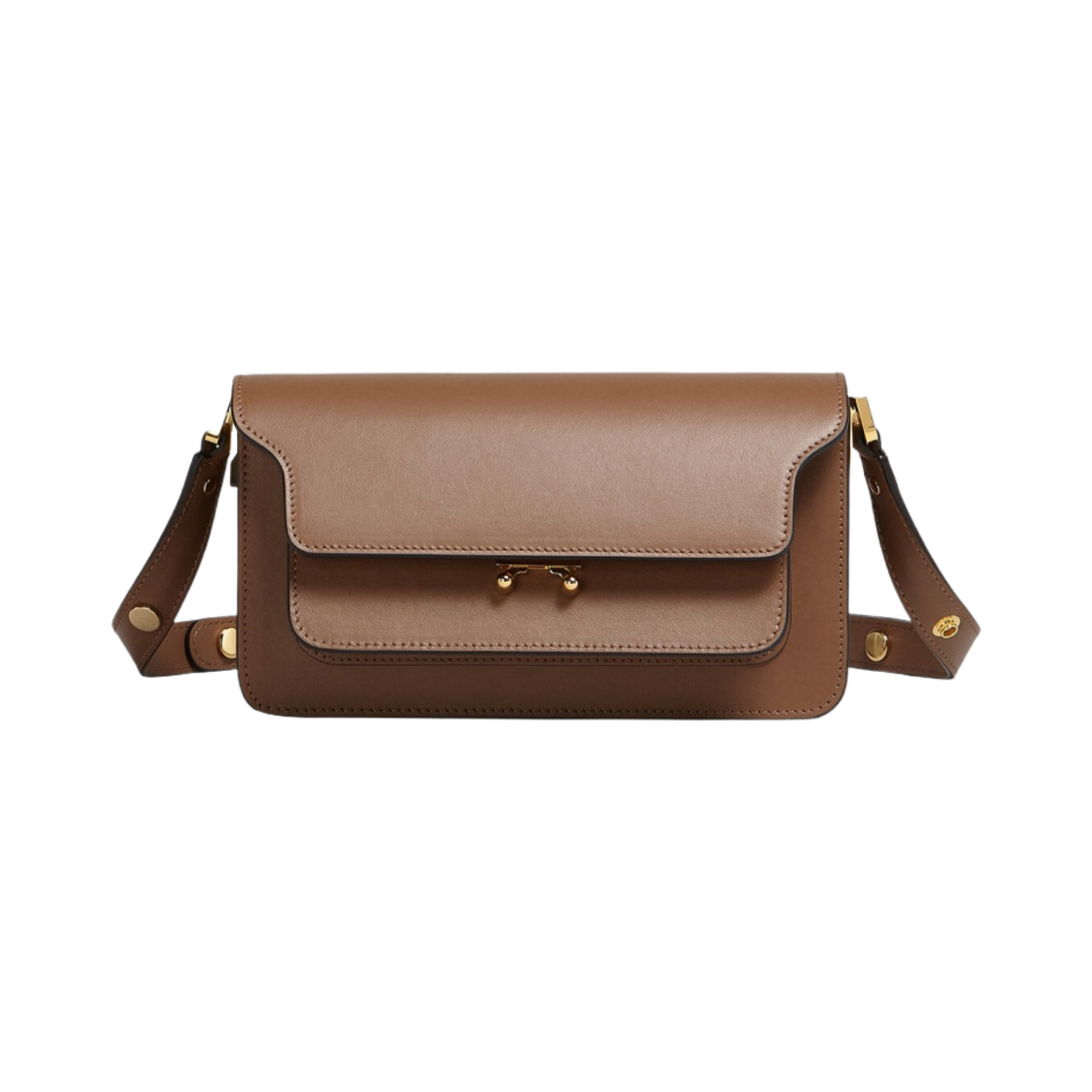 마르니 레더 이스트 웨스트 트렁크백 골드 브라운(Marni Leather East West Trunk bag Gold Brown) - 1