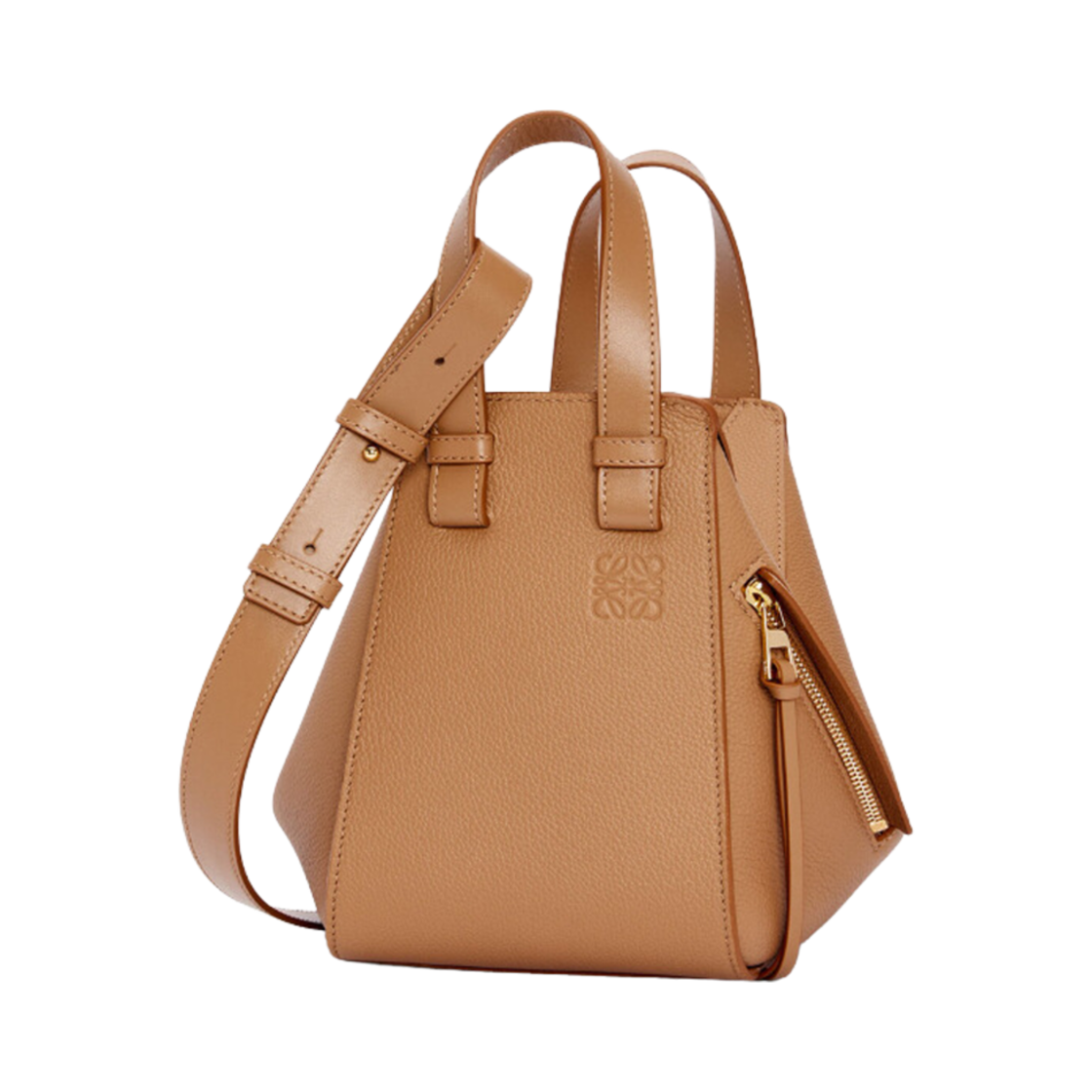 로에베 컴팩트 해먹백 소프트 그레인드 카프스킨 토피(Loewe Compact Hammock Bag in Soft Grained Calfskin Toffee)