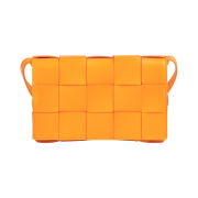 Bottega Veneta Lambskin Leather Cassette Tangerine