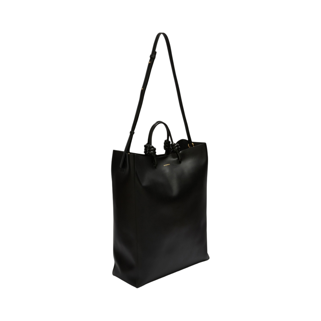질 샌더 로고 엠보스 로고 라지 사이즈 레더 토트백 블랙(Jil Sander Embossed Logo Large-Sized Leather Tote Bag Black) - 2
