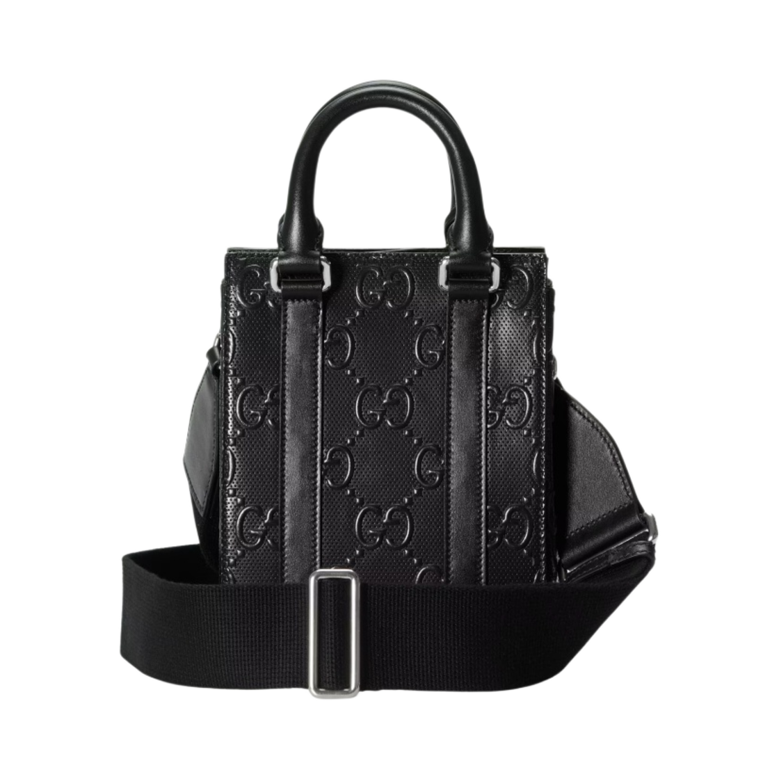 구찌 GG 엠보스 미니 토트백 블랙(Gucci GG Embossed Mini Tote Bag Black) - 4