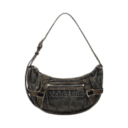Matin Kim Matin Washed Denim Mini Hobo Bag Black