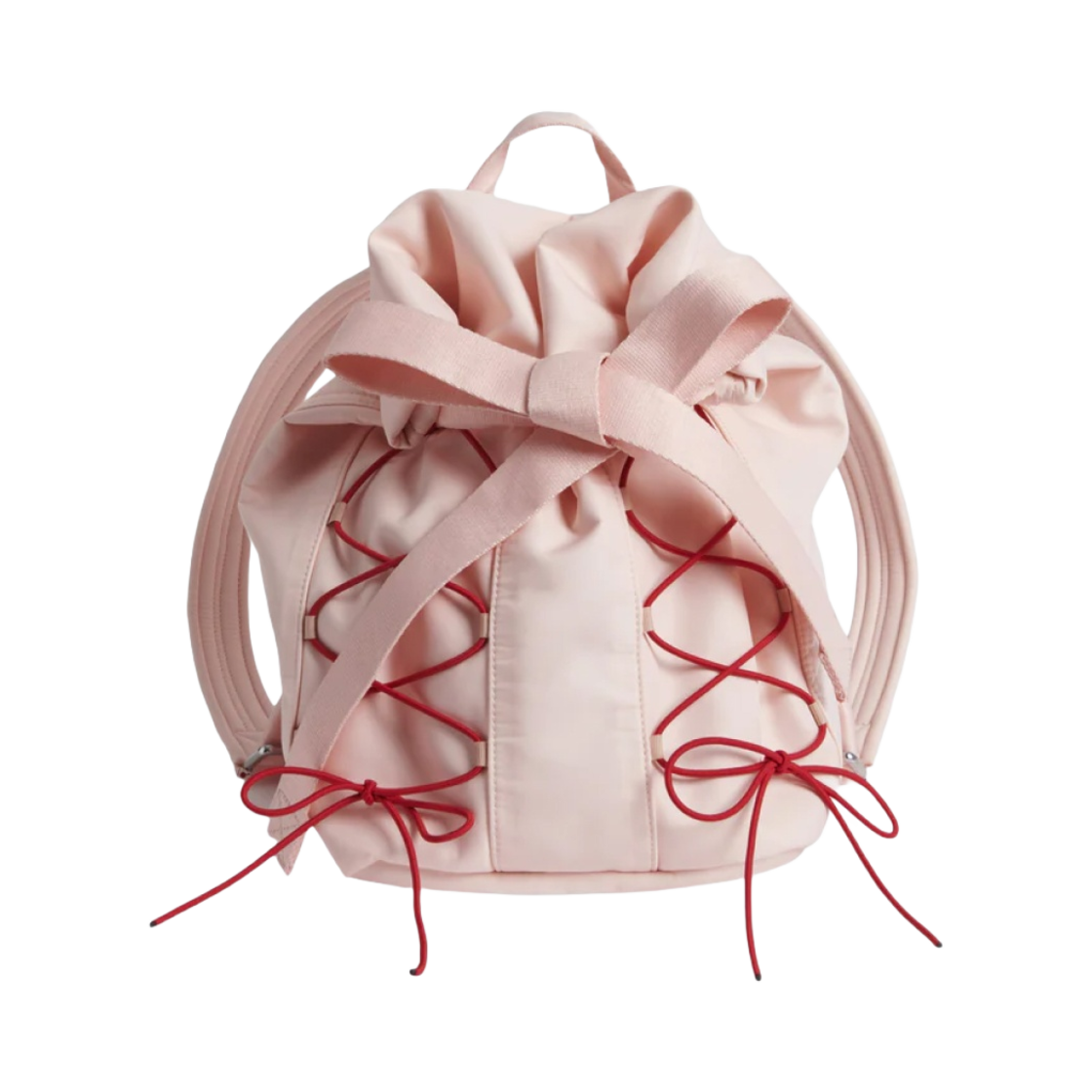 BAG155-0761 Simone Rocha Lace Up Military Backpack Pink
