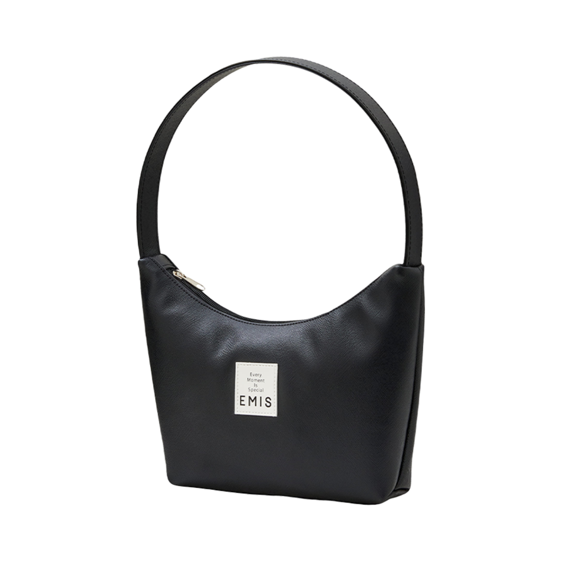 이미스 뉴 레더 호보백 블랙(Emis New Leather Hobo Bag Black)