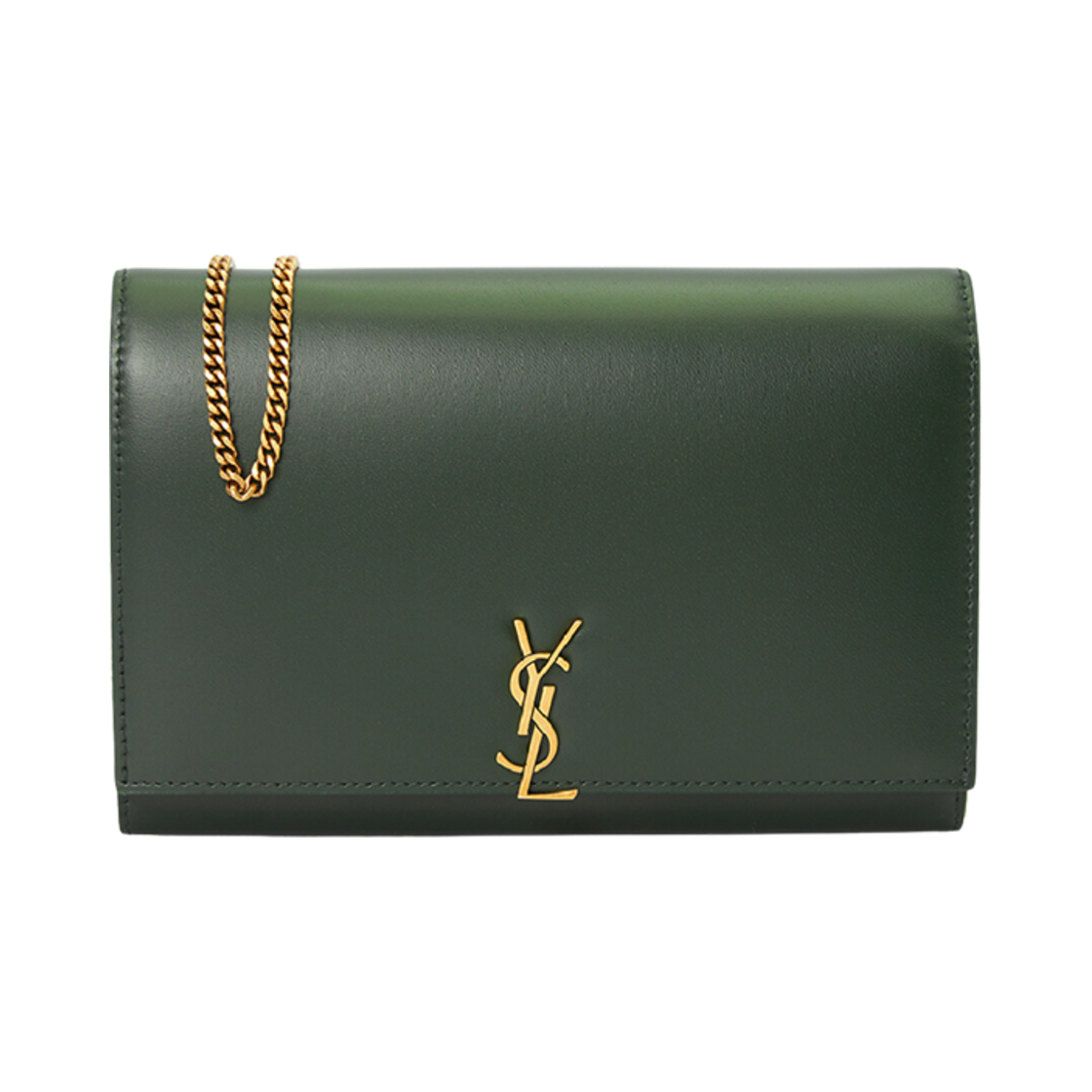 669921-1JB1W-3045 Saint Laurent Monogram Chain Shoulder Bag Vert Fonce