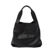 Miu Miu Leather Hobo Bag Black