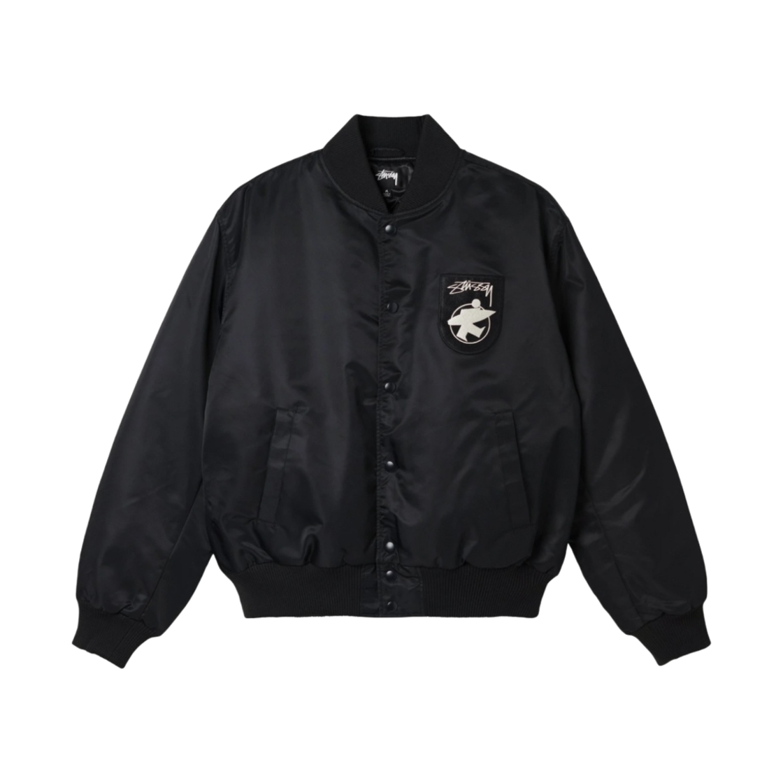 스투시 서프맨 스타디움 자켓 블랙 | Stussy | KREAM