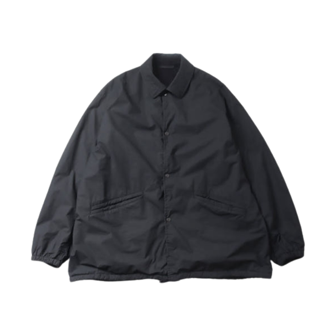 코모리 코튼 나일론 코치 자켓 블랙 - 24AW(Comoli Cotton Nylon Coach Jacket Black - 24AW)