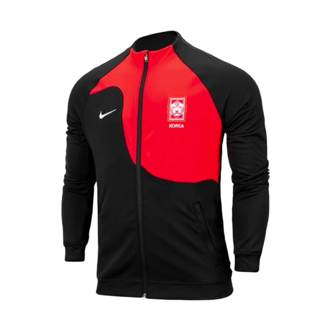 나이키 대한민국 아카데미 프로 사커 트랙 자켓 블랙 화이트 - 아시아(Nike Korea Academy Pro Soccer Track Jacket Black White - Asia)