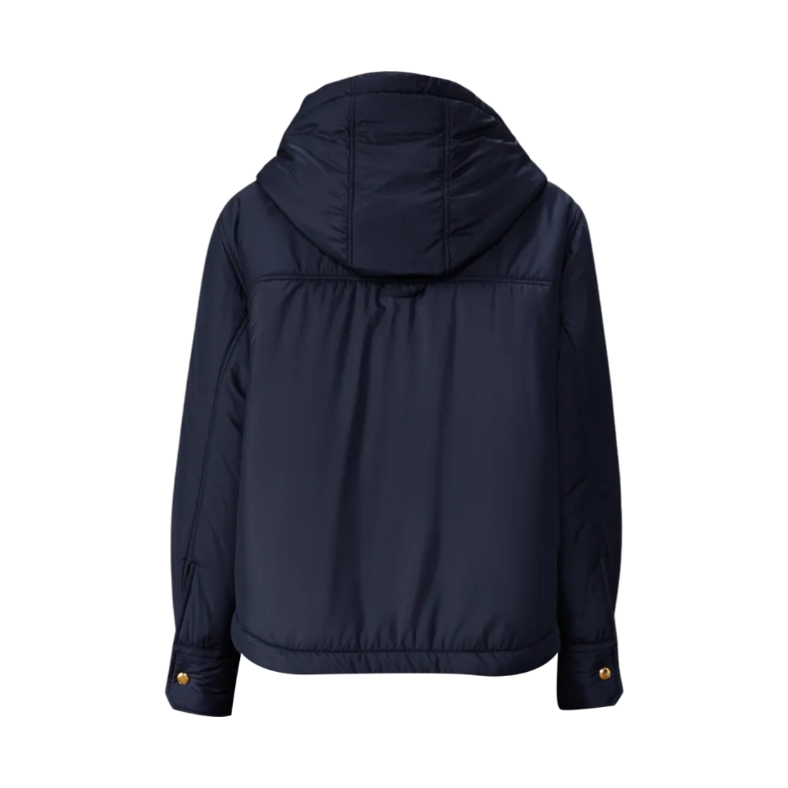 (W) 톰브라운 울트라 라이트 나일론 테크 다운 필드 후드 셔츠 헴 자켓 블루((W) Thom Browne Ultra Light Nylon Tech Down Filled Hoodie Shirt Hem Jacket Blue) - 2
