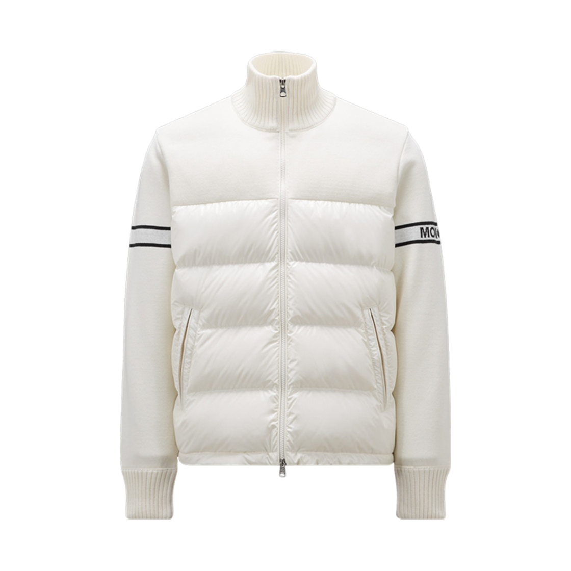 몽클레르 패딩 울 블렌드 가디건 화이트 - 23FW(Moncler Padded Wool Blend Cardigan White - 23FW)