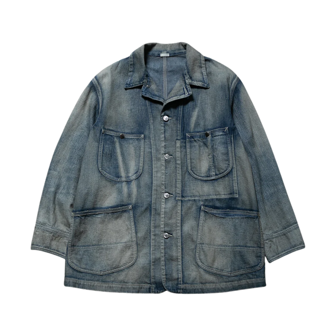 아프레쎄 빈티지 커버올 자켓 인디고 - 25SS(A.Presse Vintage Coverall Jacket Indigo - 25SS)