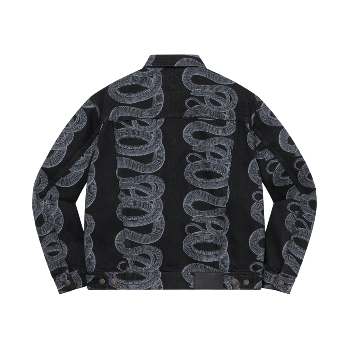 슈프림 x 히스테릭 글래머 스네이크 데님 트러커 자켓 블랙 - 21SS(Supreme x Hysteric Glamour Snake Denim Trucker Jacket Black - 21SS) - 2