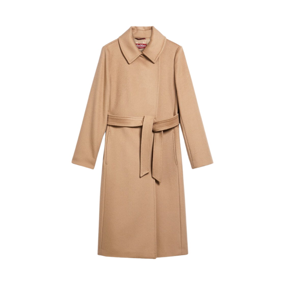 BCOLLAG-006 (W) Max Mara Studio Bcollag Wool Robe-Style Coat Camel