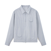 STU Embroidery Stripe Jacket Sky Blue