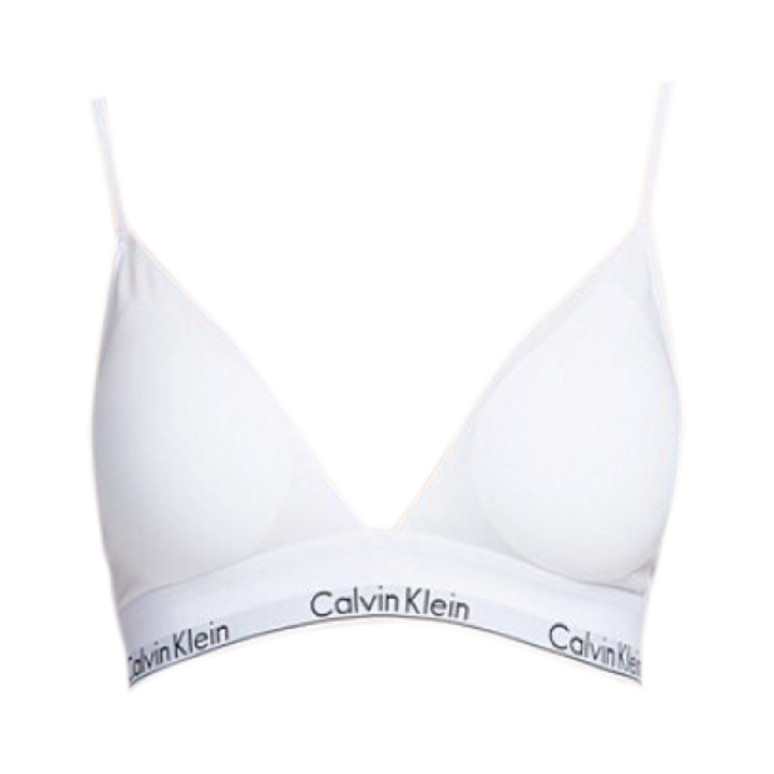 (W) 캘빈 클라인 모던 코튼 라이틀리 라인드 트라이앵글 브라 화이트((W) Calvin Klein Modern Cotton Lightly Lined Triangle Bra White)