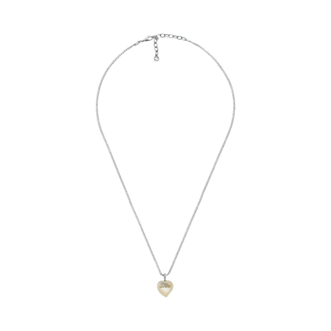 구찌 네클리스 마더 펄 펜던트 실버(Gucci Necklace With Mother Of Pearl Pendant Silver) - 1