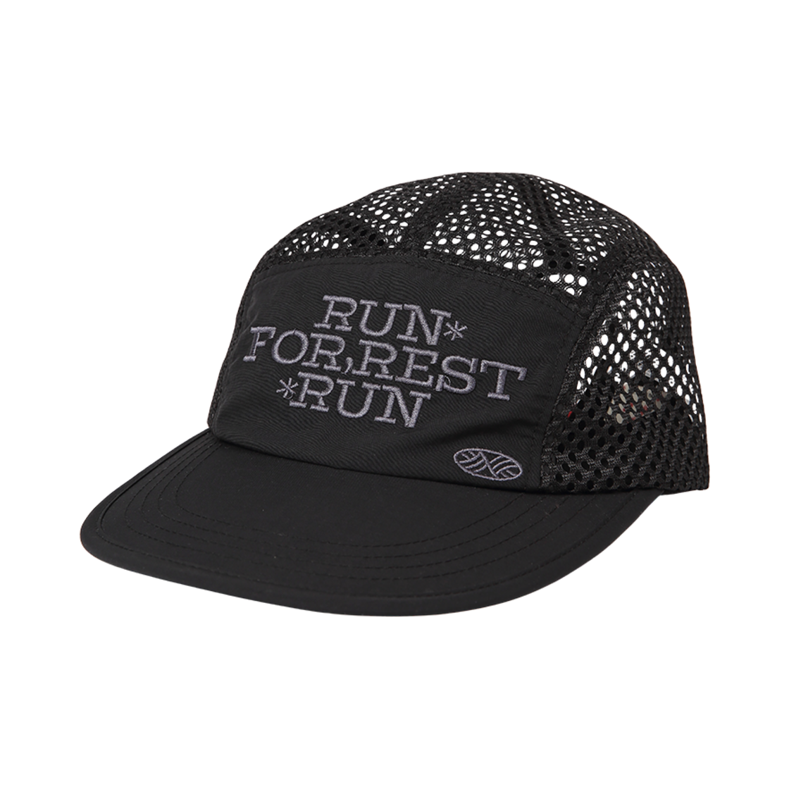 CAP-CMP-RFRR-MSH-BK Menasoo Run For Rest Run Mesh Camp Cap Black