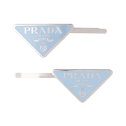 (W) Prada Metal Hair Clips Light Blue