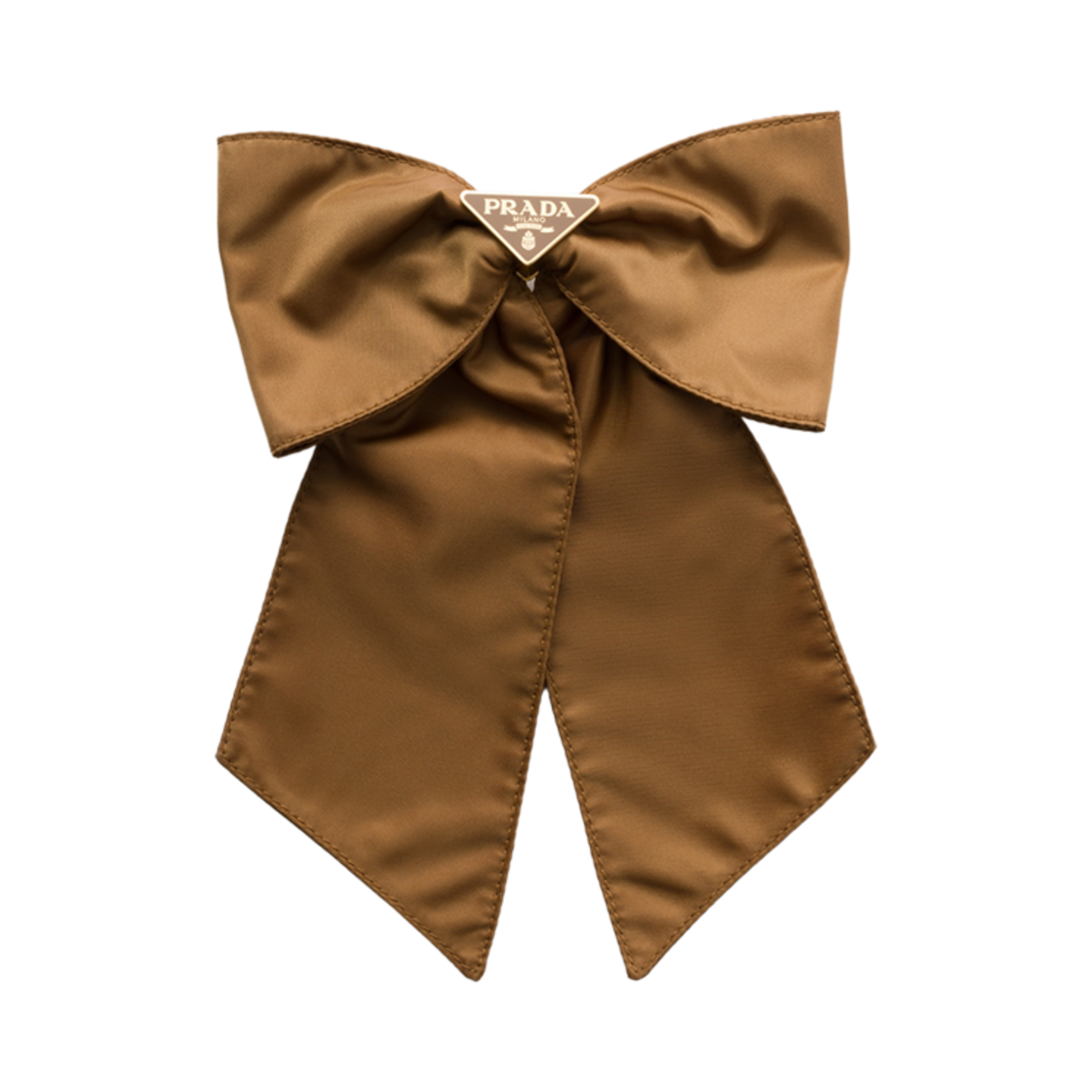 1IF163-2DMI-F0BR5 (W) Prada Re-Nylon Hair Clip Brandy