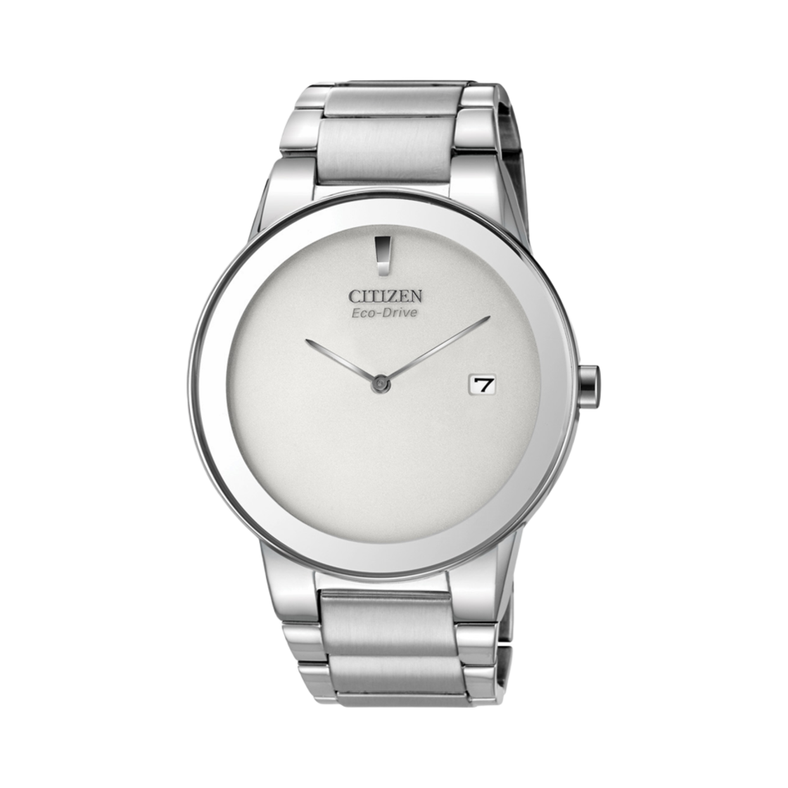시티즌 엑시엄 에코드라이브 40mm 스테인리스 스틸 화이트 실버(Citizen Axiom Eco-Drive 40mm Stainless Steel White Silver)