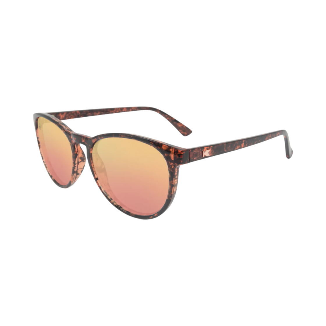 낙어라운드 마이 타이스 핑크 잉크 글로시 오범 잉키 톨토이즈 쉘 로즈 골드(Knockaround Mai Tais Pink Ink Glossy Auburn Inky Tortoise Shell Rose Gold)