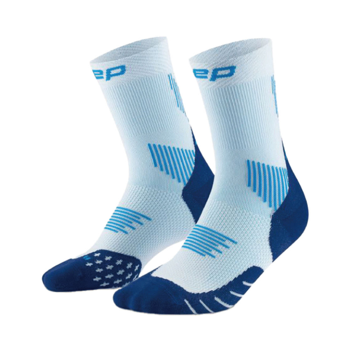 CEP 코어 런 미드컷 삭스 V5 아이스/블루(CEP Core Run Mid Cut Socks Ice/Blue)