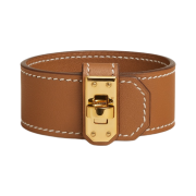 (W) Hermes Kelly Twist Small Bracelet Swift Gold & Gold