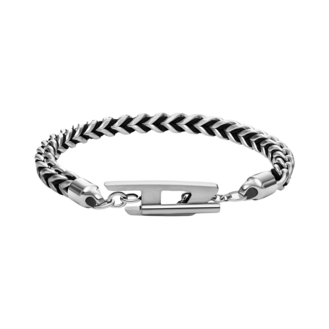 디젤 Dx1540040 스테인리스 스틸 우븐 브레이슬릿 실버(Diesel Dx1540040 Stainless Steel Woven Bracelet Silver)