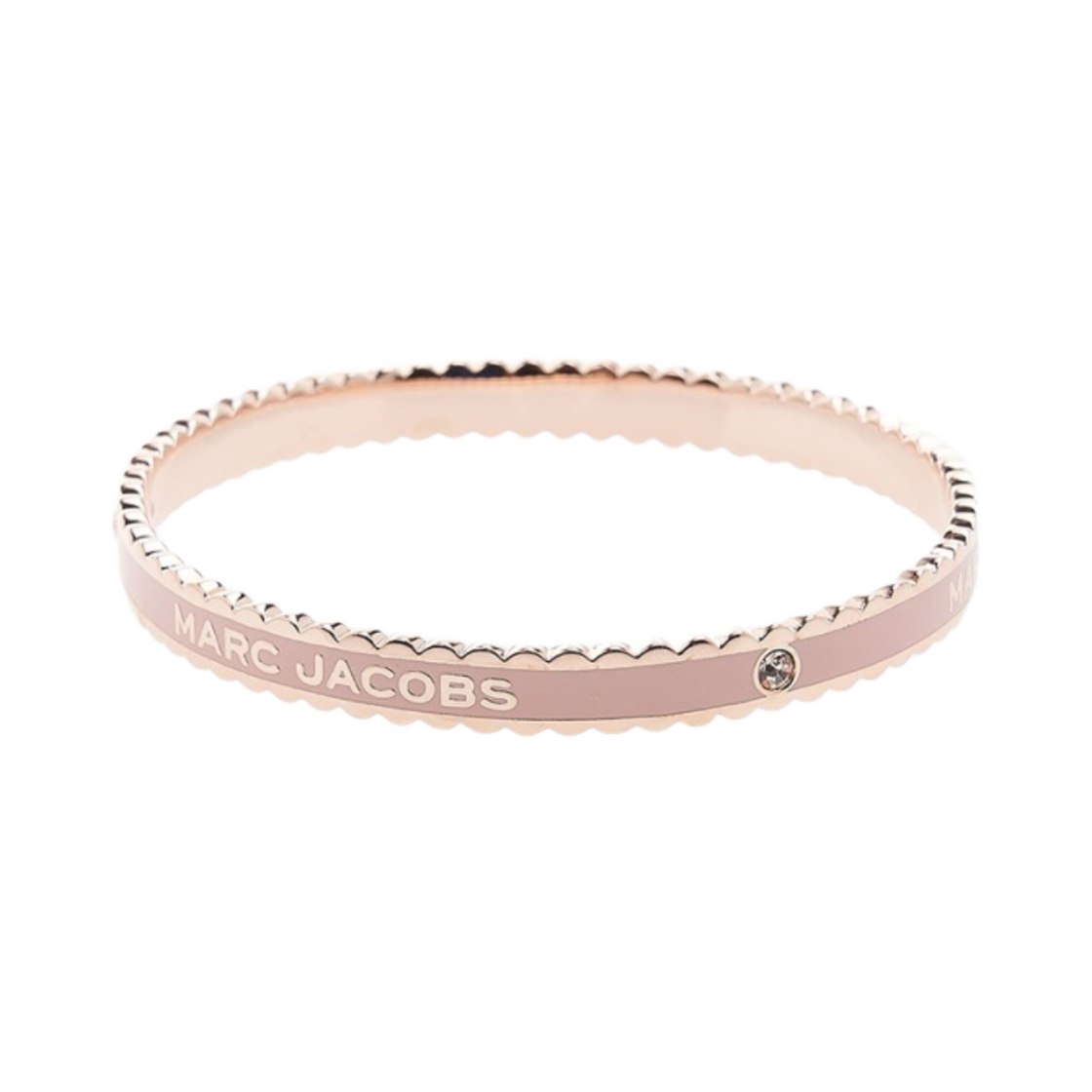 J103MT7PF22-277 Marc Jacobs The Medallion Scalloped Bangle Sand Rose Gold