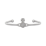Vivienne Westwood Grace Bas Relief Open Bangle Silver