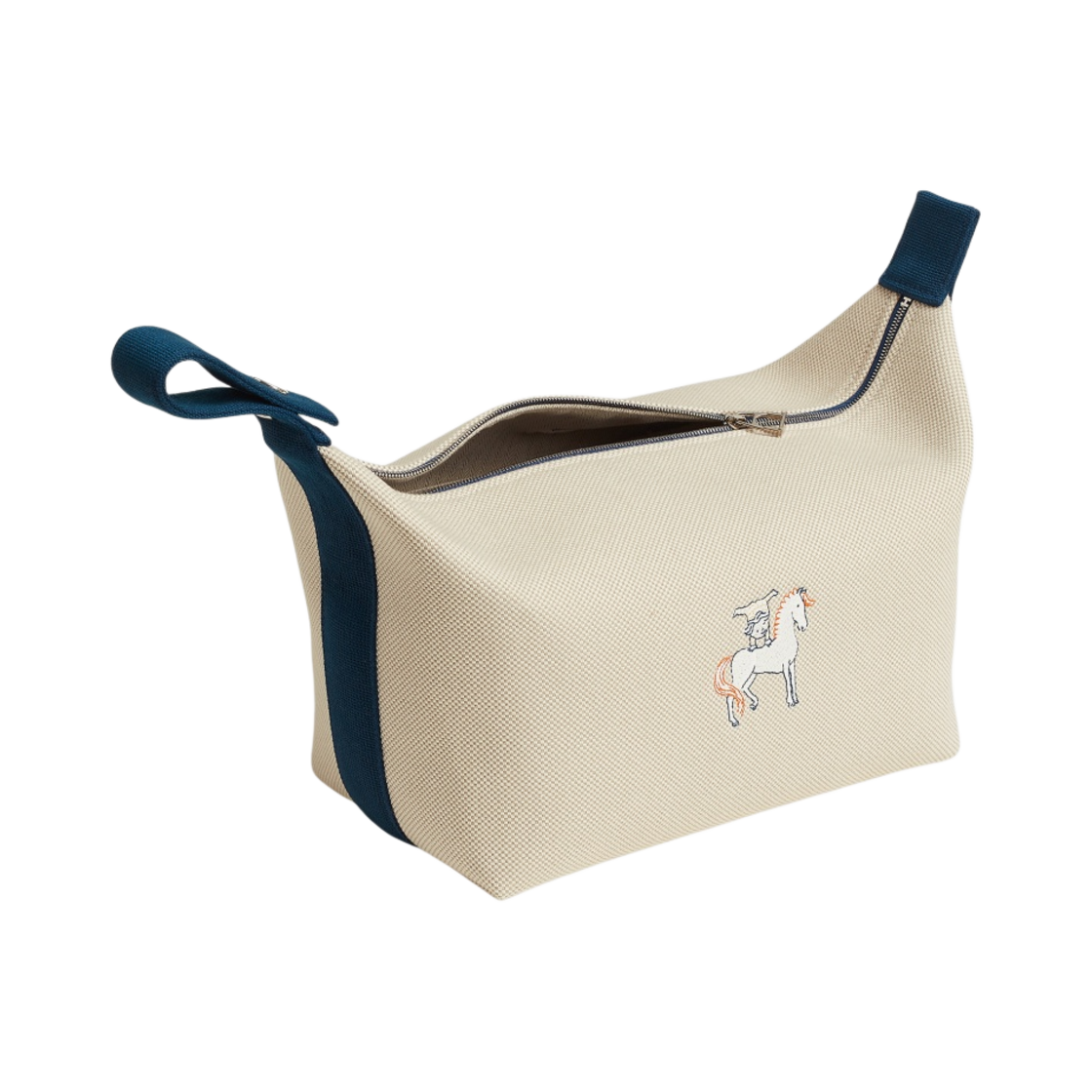 에르메스 라지 브리드 어 브랙 카브리올 케이스 캔버스 & 그리 뻬를르(Hermes Large Bride-A-Brac Cabriole Case Canvas & Gris Perle) - 2