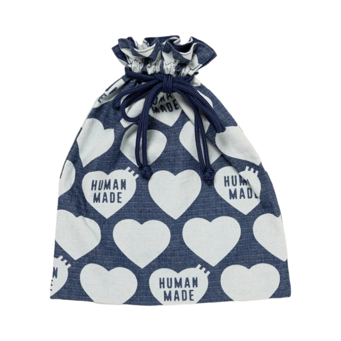 HM27GD156 Human Made Drawstring Bag Large Indigo