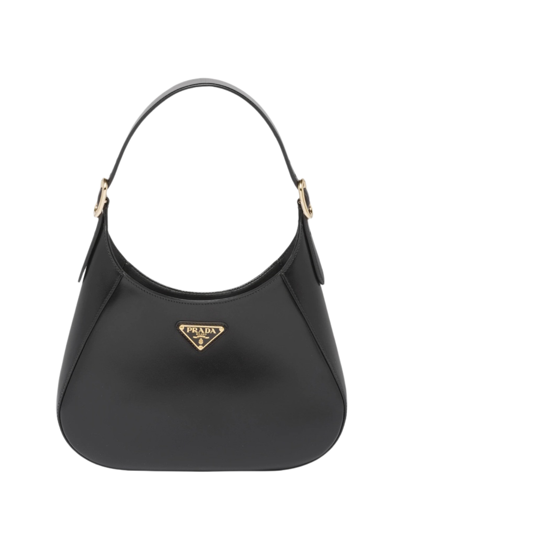 프라다 미디움 레더 숄더백 블랙(Prada Medium Leather Shoulder Bag Black) - 1