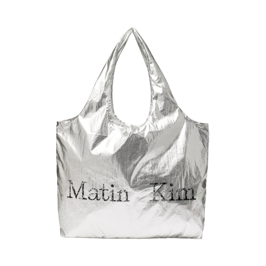 エコバッグ [MATINKIM]matin cracked logo ecobag in charcoal MATIN CRACKED LOGO ECOBAG IN CHARCOAL - MATINKIM