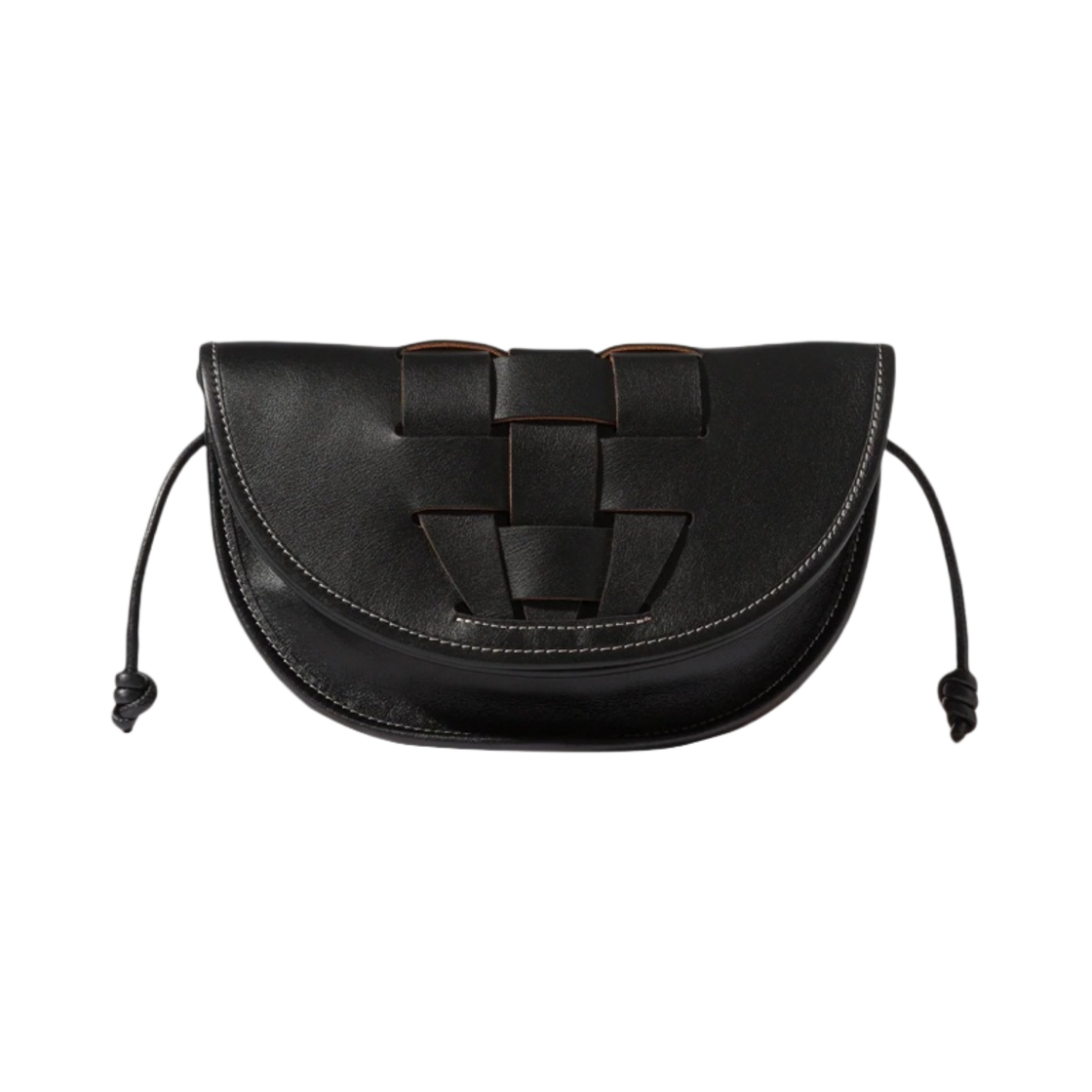 헤레우 루나 인터우븐 프론트 디테일 크로스바디백 블랙(Hereu Lluna Interwoven Front Detail Crossbody Bag Black)