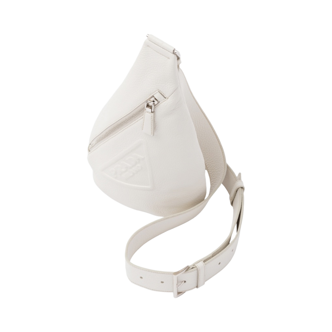 프라다 크로스 레더 백 초크 화이트(Prada Cross Leather Bag Chalk White) - 3