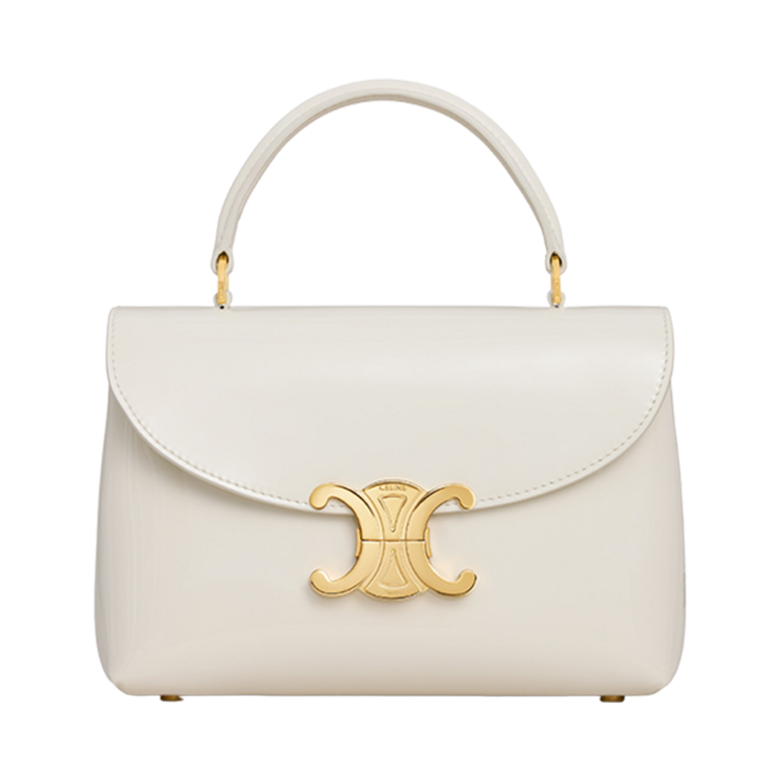 셀린느 틴 니노백 페이턴트 카프스킨 화이트 코튼(Celine Teen Nino Bag In Patent Calfskin White Cotton)