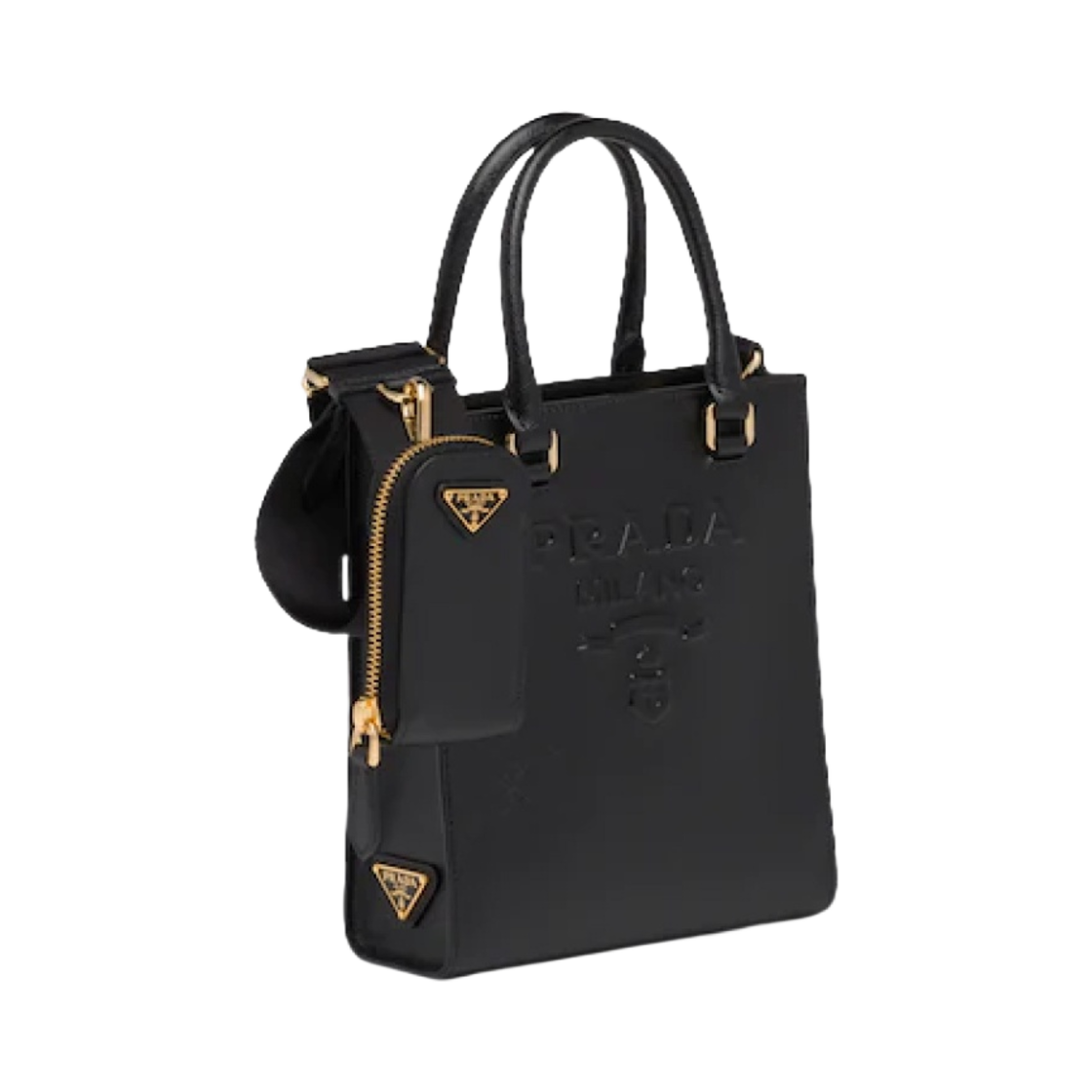프라다 스몰 사피아노 레더 핸드백 블랙(Prada Small Saffiano Leather Handbag Black) - 2
