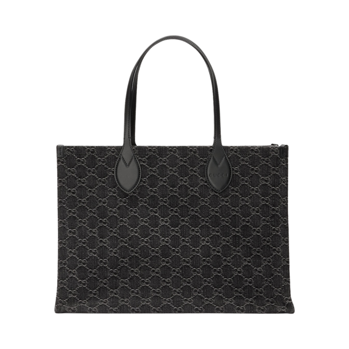 구찌 오피디아 GG 라지 토트백 블랙 그레이 데님(Gucci Ophidia GG Large Tote Bag Black Grey Denim) - 3