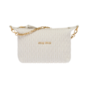 Miu Miu Spirit Matelasse Nappa Leather Mini Bag White