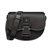 Dior Mini Gallop Bag Strap Black Grained Calfskin