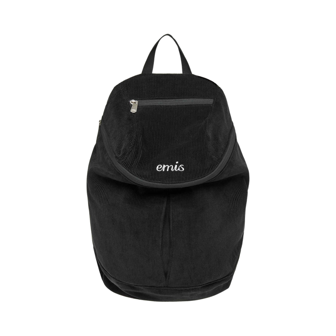이미스 코듀로이 집 어라운드 백팩 블랙(Emis Corduroy Zip Around Backpack Black)
