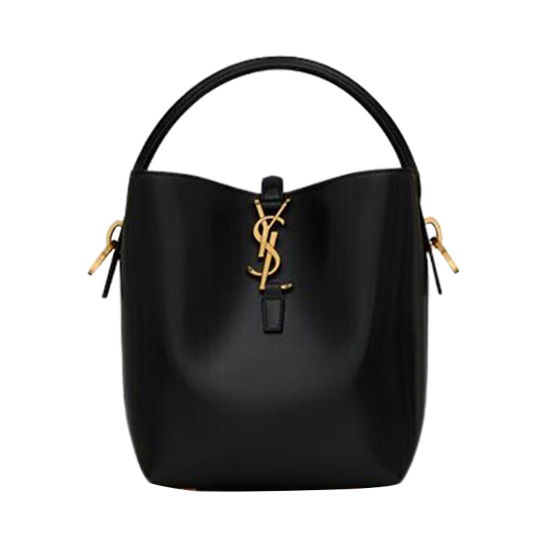 749036-2R20W-1000 Saint Laurent Le 37 Small In Shiny Leather Black