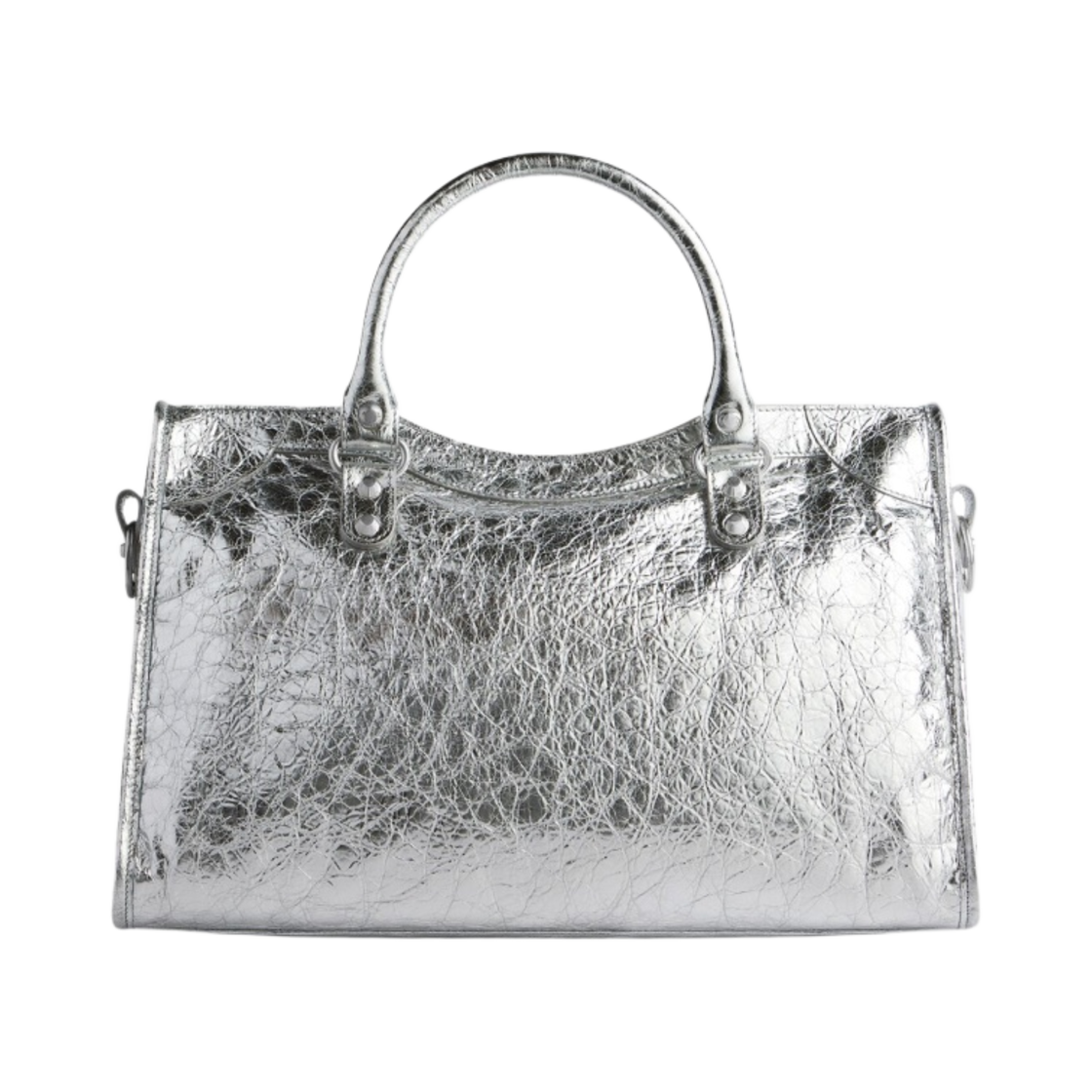 발렌시아가 르 시티 미디움 메탈라이즈드 백 실버(Balenciaga Le CIty Medium Metallized Bag Silver) - 3