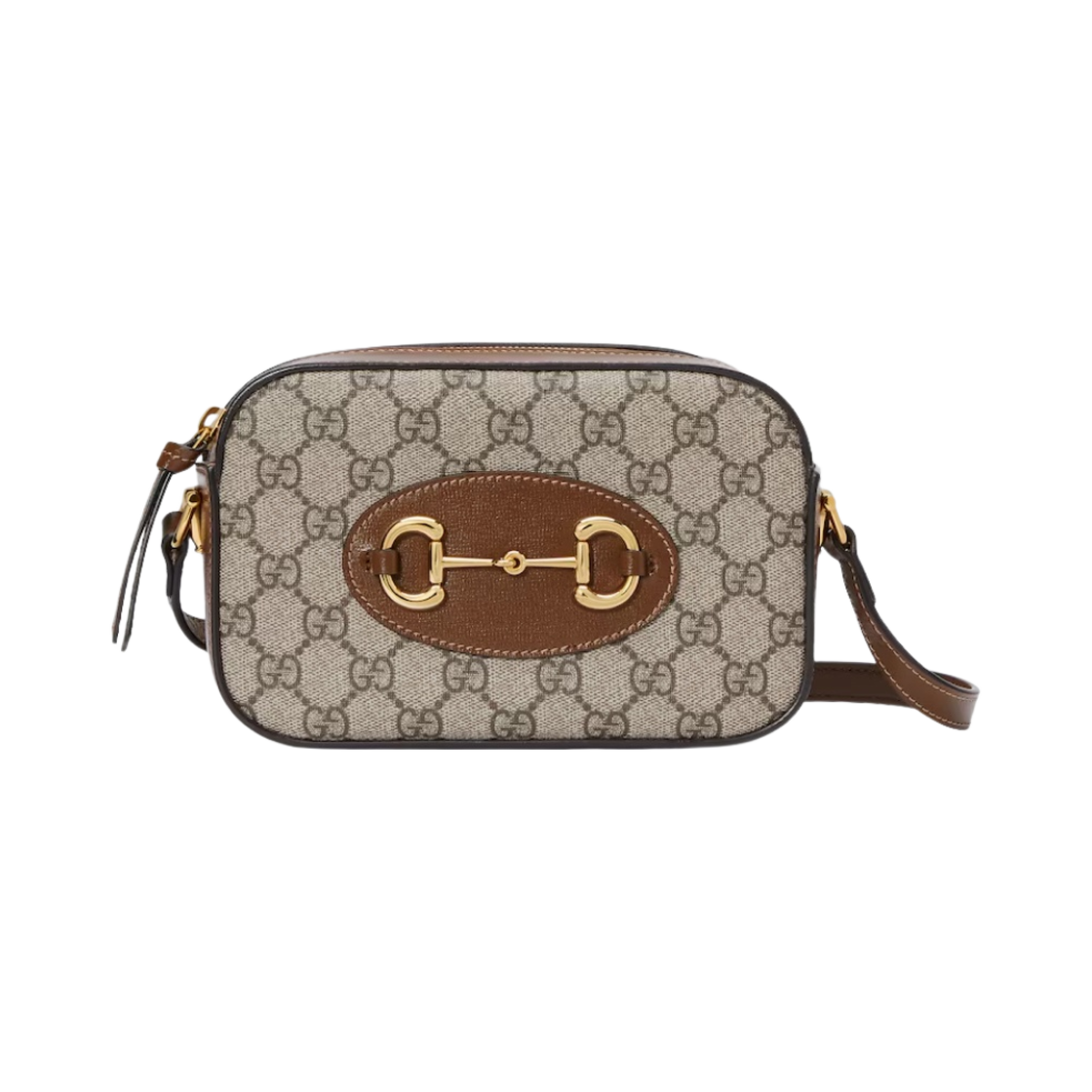760196-92TCG-8563 Gucci Horsebit 1955 Small Shoulder Bag Beige Ebony Supreme