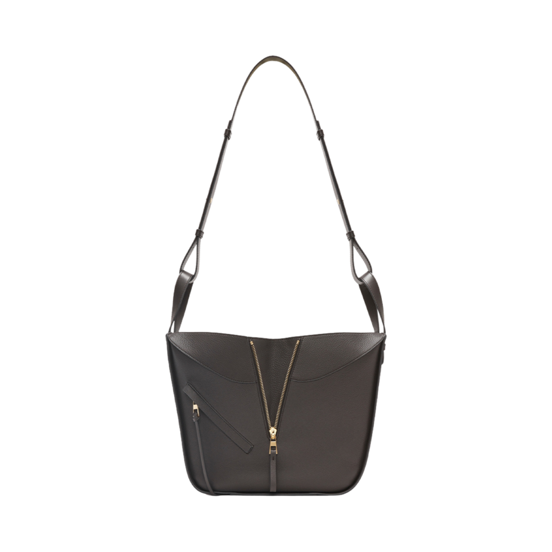 로에베 스몰 해먹 백 인 소프트 그레인드 카프스킨 다크 그레이(Loewe Small Hammock Bag In Soft Grained Calfskin Dark Grey) - 4