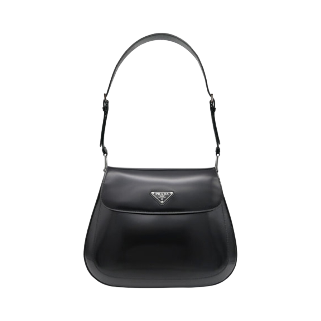 프라다 클레오 브러쉬드 레더 플랩 숄더백 블랙(Prada Cleo Brushed Leather Flap Shoulder Bag Black)