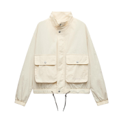 (W) Zara x And Wander Lightweight Water-Repellent Jacket Ecru